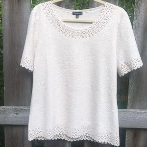 Chances R Cream Scoop neck Sz L